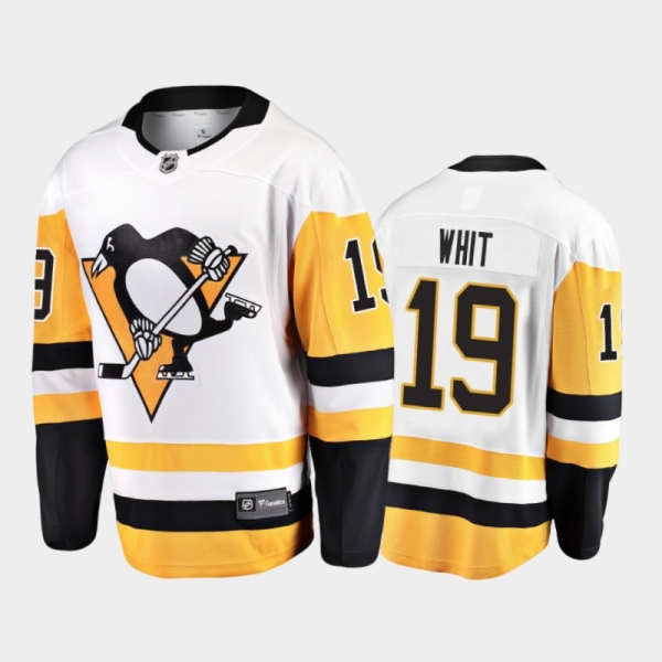 Men's Pittsburgh Penguins Ryan Whitney #19 Away Retired Player Nikename White Jersey