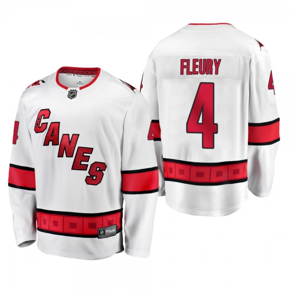 Carolina Hurricanes Haydn Fleury #4 Away White 2019-20 Breakaway Player Jersey