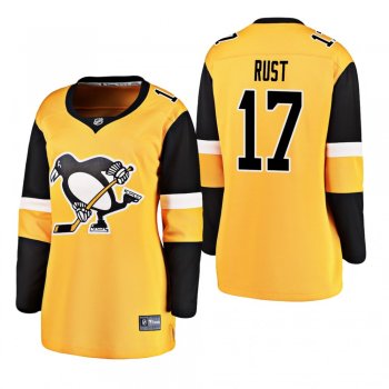 Women's Bryan Rust #17 Pittsburgh Penguins 2019 Alternate Breakaway Player Gold Bargain Jersey