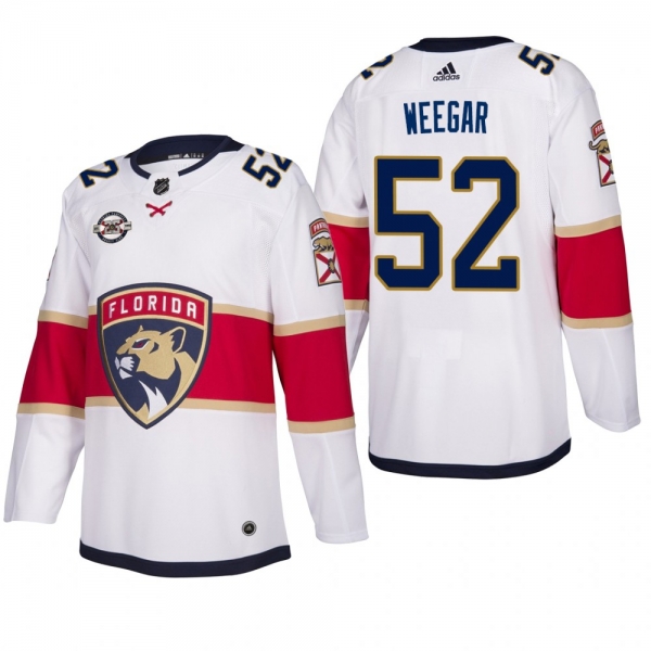 Men's Florida Panthers MacKenzie Weegar #52 Away White Breakaway Player Cheap Jersey