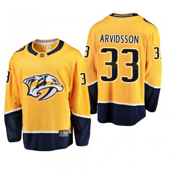 Youth Nashville Predators Viktor Arvidsson #33 Home Low-Priced Breakaway Player Gold Jersey