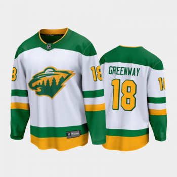 Men's Minnesota Wild Jordan Greenway #18 Special Edition White 2021 Jersey