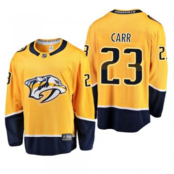 Nashville Predators Daniel Carr #23 Home Breakaway Player Gold Jersey