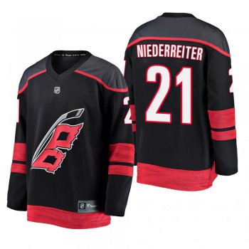 Youth Carolina Hurricanes Nino Niederreiter #21 2019 Alternate Cheap Breakaway Player Jersey - Black