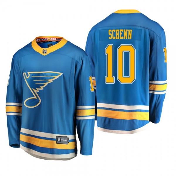 Men's St. Louis Blues Brayden Schenn #10 2018-19 Alternate Reasonable Breakaway Jersey - Blue