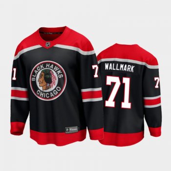 Men's Chicago Blackhawks Lucas Wallmark #71 Special Edition Black 2021 Breakaway Jersey