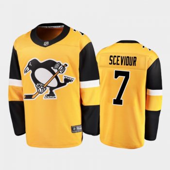 Pittsburgh Penguins Colton Sceviour #7 Alternate Gold 2020-21 Breakaway Player Jersey