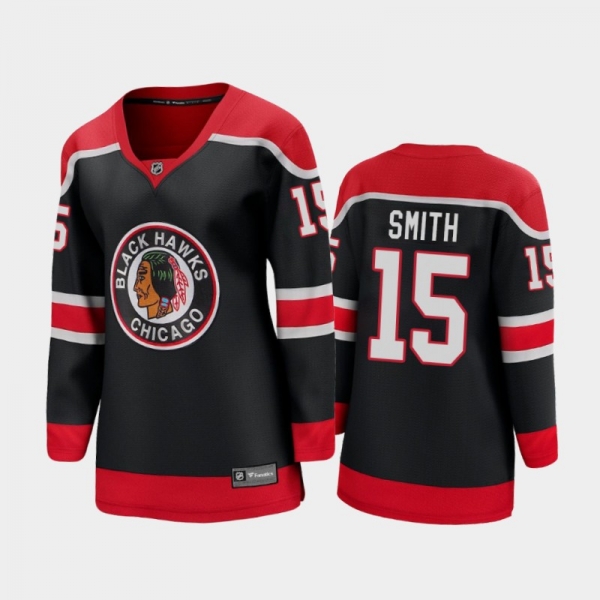 Women Chicago Blackhawks Zack Smith #15 2021 Special Edition Jersey - Black