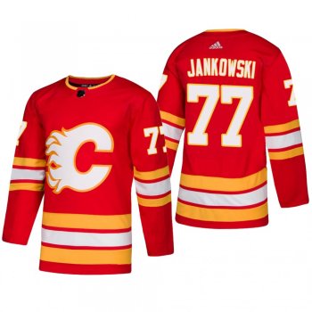 Men's Calgary Flames Mark Jankowski #77 2018-19 Alternate Reasonable Adidas Authentic Jersey - Red