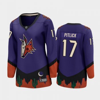 Women Arizona Coyotes Tyler Pitlick #17 2021 Special Edition Jersey - Purple