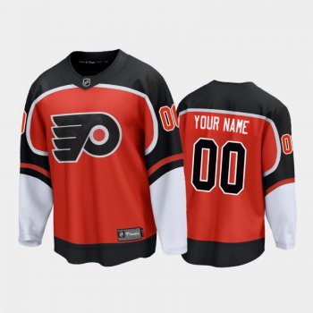 Men's Philadelphia Flyers Custom #00 Special Edition Orange 2021 Jersey