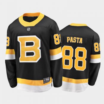 Boston Bruins David Pastrnak #88 Nickname Black Alternate Breakaway Pasta Jersey