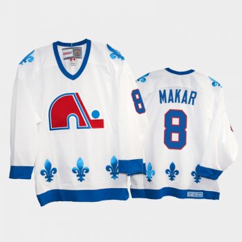 Cale Makar #8 Quebec Nordiques Heritage Vintage White Replica Jersey