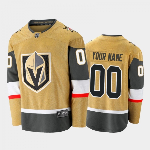 Vegas Golden Knights Custom #00 Alternate Gold 2020-21 Premier Jersey