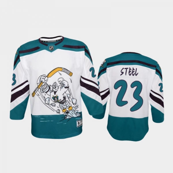 Youth Anaheim Ducks Sam Steel #23 Special Edition 2021 White Jersey