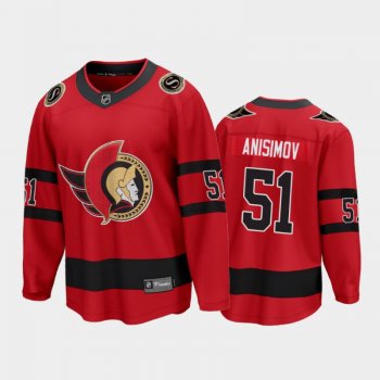 Men's Ottawa Senators Artem Anisimov #51 Special Edition Red 2021 Jersey