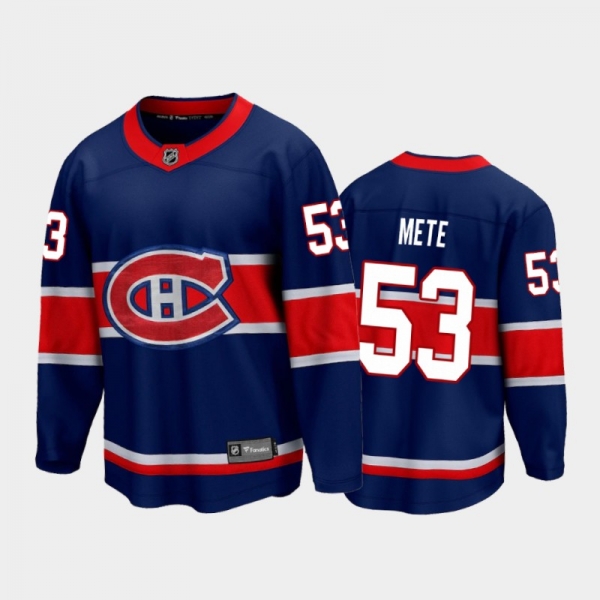 Men's Montreal Canadiens Victor Mete #53 Special Edition Navy 2021 Jersey