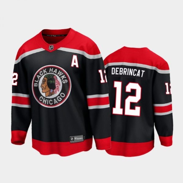 Men's Chicago Blackhawks Alex DeBrincat #12 Special Edition Black 2021 Breakaway Jersey