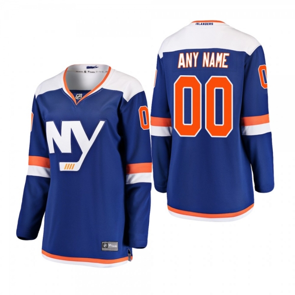 Women's Custom #00 New York Islanders 2018-19 Alternate Fanatics Breakaway Blue Bargain Jersey