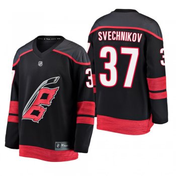 Youth Carolina Hurricanes Andrei Svechnikov #37 2019 Alternate Cheap Breakaway Player Jersey - Black