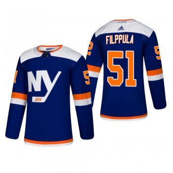 Men's New York Islanders Valtteri Filppula #51 2018-19 Alternate Reasonable Authentic Jersey - Blue