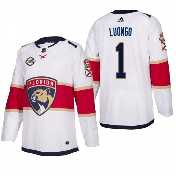 Men's Florida Panthers Roberto Luongo #1 Away White Breakaway Player Cheap Jersey