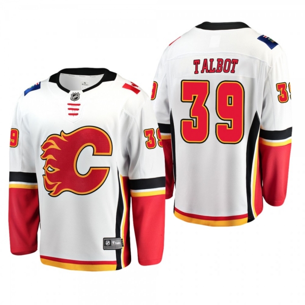 Calgary Flames Cam Talbot #39 Away Breakaway Player White Jersey