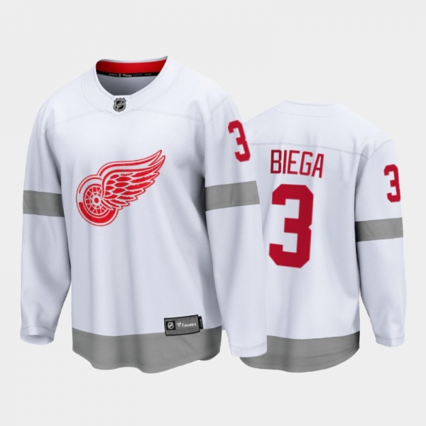 Men's Detroit Red Wings alex biega #3 Special Edition White 2021 Jersey