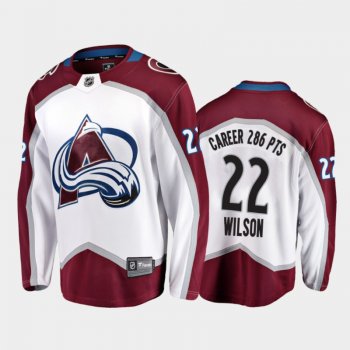 Men's Colorado Avalanche Colin Wilson #22 Career 286 PTS Away Retirement White Jersey