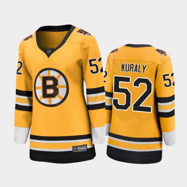 Women Boston Bruins Sean Kuraly #52 2021 Special Edition Jersey - Gold