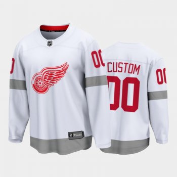 Men's Detroit Red Wings Custom #00 Special Edition White 2021 Jersey