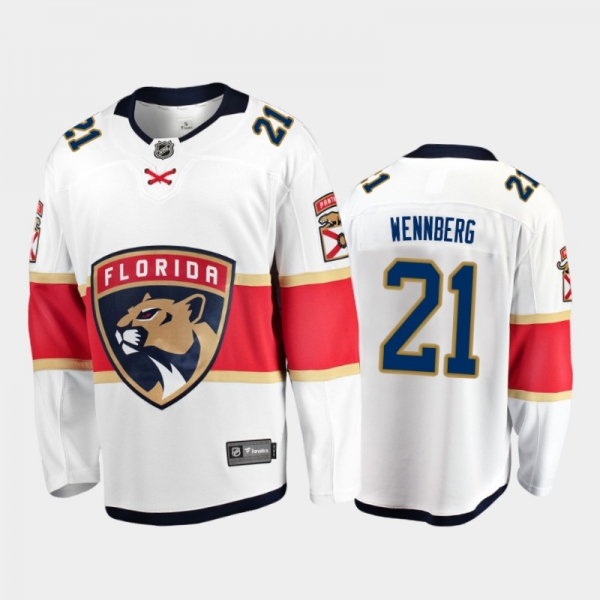 Florida Panthers Alexander Wennberg #21 Away White 2020-21 Breakaway Player Jersey