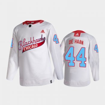 Men's Chicago Blackhawks Calvin de Haan #44 One Community Night White Jersey