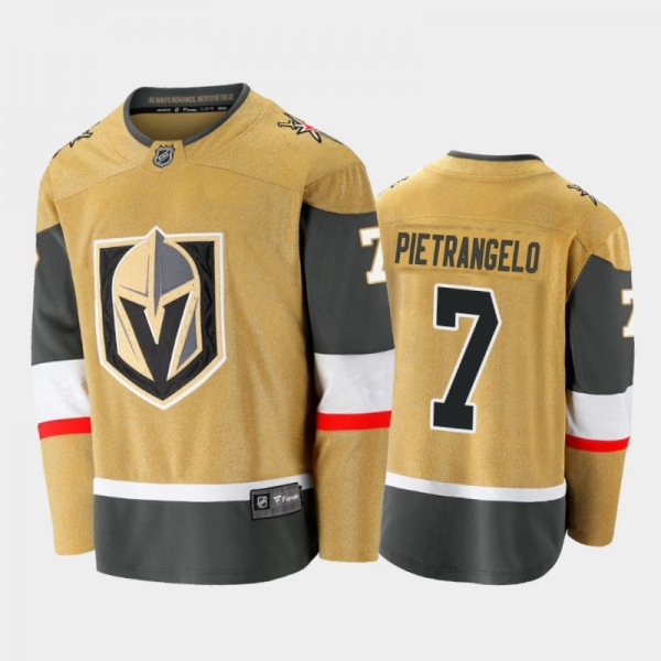 Vegas Golden Knights Alex Pietrangelo #7 Alternate Gold 2020-21 Breakaway Player Jersey