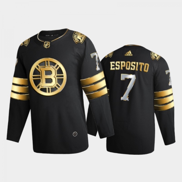 Boston Bruins Phil Esposito #7 2020-21 Retired Authentic Golden Black Limited Edition Jersey