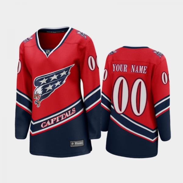 Women's 2021 Washington Capitals Custom #00 Special Edition Jersey - Red