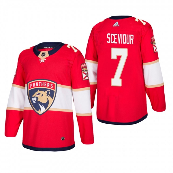 Men's Florida Panthers Colton Sceviour #7 Home Red Authentic Player Cheap Jersey