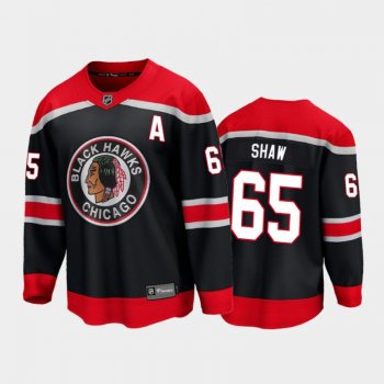 Men's Chicago Blackhawks Andrew Shaw #65 Special Edition Black 2021 Breakaway Jersey