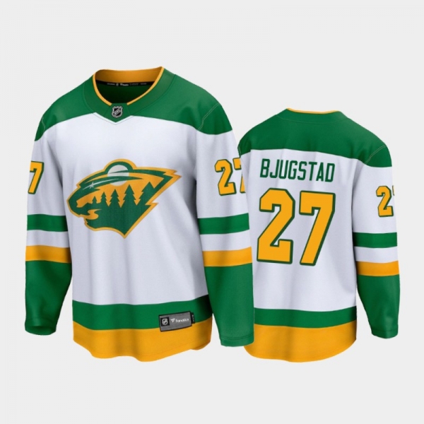 Men's Minnesota Wild Nick Bjugstad #27 Special Edition White 2021 Jersey