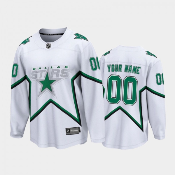 Men's Dallas Stars Custom #00 Special Edition White 2021 Jersey