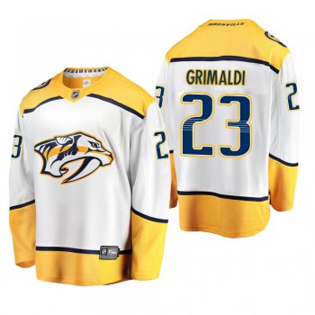 Men's Nashville Predators Rocco Grimaldi #23 Away White Breakaway Player Cheap Jersey