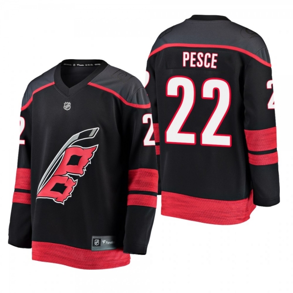 Youth Carolina Hurricanes Brett Pesce #22 2019 Alternate Cheap Breakaway Player Jersey - Black