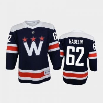 Youth Washington Capitals Carl Hagelin #62 Alternate 2020-21 Replica Navy Jersey