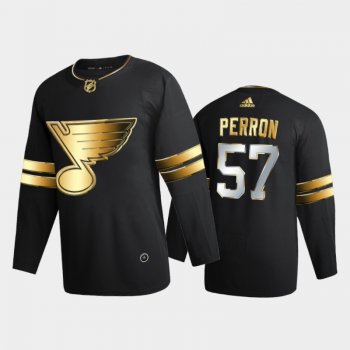 St. Louis Blues David Perron #57 2020-21 Golden Edition Black Limited Authentic Jersey