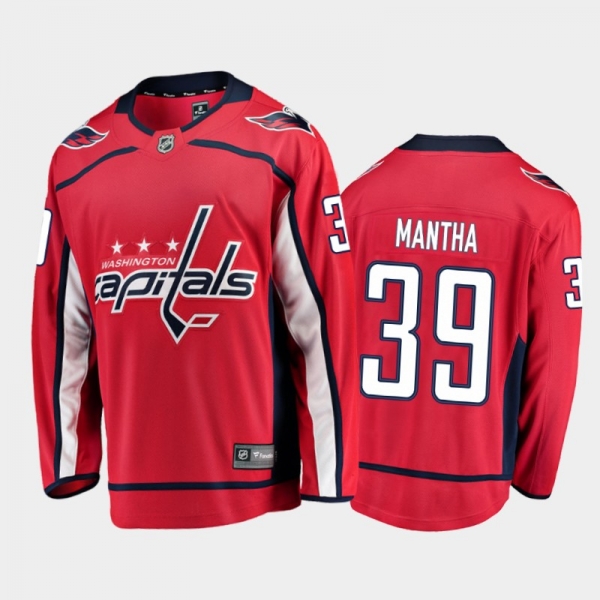 Men's Washington Capitals Anthony Mantha #39 Home Red 2021 Jersey