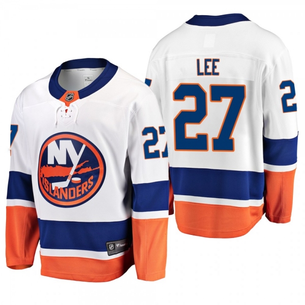 Men's New York Islanders Anders Lee #27 Away White Breakaway Player Cheap Jersey