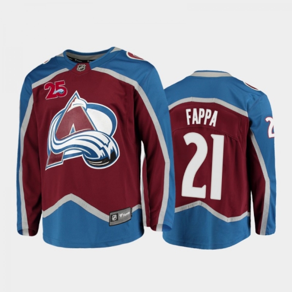 Men's Colorado Avalanche Peter Forsberg #21 Home Retired Player Nikename Burgundy Jersey