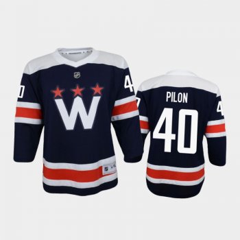 Youth Washington Capitals Garrett Pilon #40 Alternate 2021 Navy Jersey