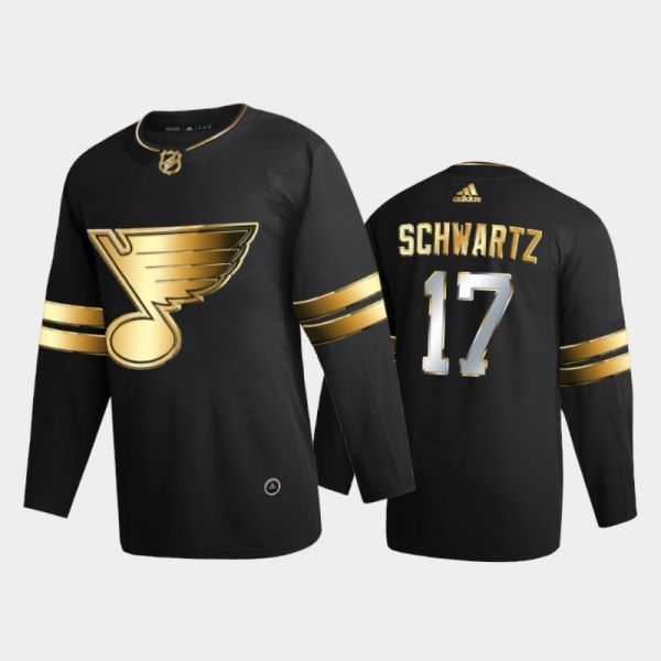 St. Louis Blues Jaden Schwartz #17 2020-21 Golden Edition Black Limited Authentic Jersey