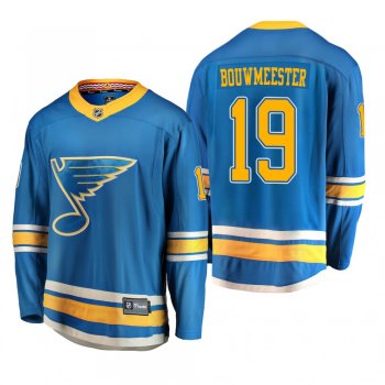 Men's St. Louis Blues Jay Bouwmeester #19 2018-19 Alternate Reasonable Breakaway Jersey - Blue